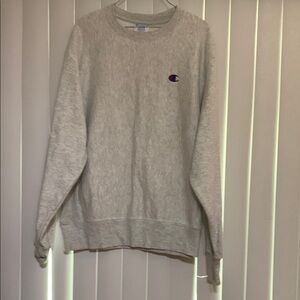 Champion Gray Crewneck Sweater Classic Style
